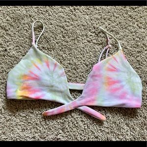Skatie Swim Halley Woodstock Bikini Top Tie Dye